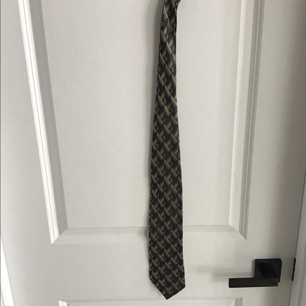Croft & Barrow - Necktie - Beige & Gray - 60” Long